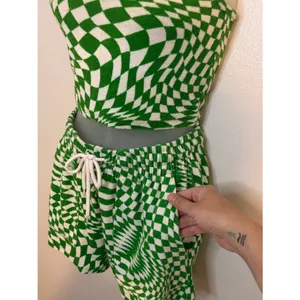 rue21 Green and White Printed 3-Piece Lounge Set Size XS thumbnail 5