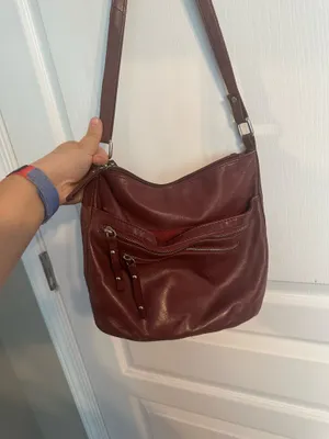 Purple leather purse Brown thumbnail 2