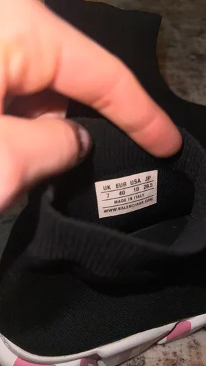 Balenciaga Speed Trainers Graffiti Knit Black Pink thumbnail 5