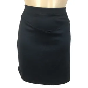 Free People Black Neoprene Mini Skirt S thumbnail 2