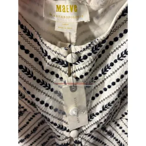 Anthropologie Maeve Sylvia Embroidered Top Boho Summer Sz L NWT thumbnail 4