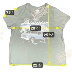 Hybrid Apparel Ford Bronco‎ Official Licensed Women 2X Off Road VTG Bronco Green Shirt Casual thumbnail 5