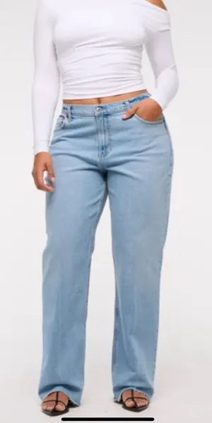 Abercrombie & Fitch Curve Love low rise baggy Jeans size 29 thumbnail 1