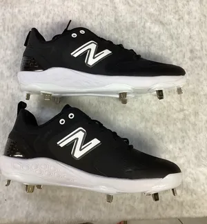 New Balance Fresh Foam X Velo v3 Metal Softball‎ Cleats Black White SMVELOK3 13W thumbnail 1