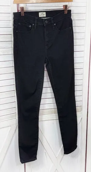 J. Crew High Rise Jegging Skinny Ankle Pants‎ Black 27 4 thumbnail 1