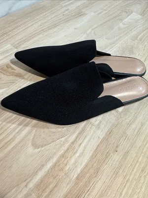 Cuccoo Womens Pointed Toe Backless Flats NWOT Black Size 9 thumbnail 5