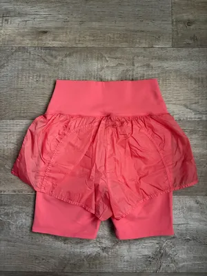 Alo Spandex Doubled Lined Shorts in Coral Color Sz XS thumbnail 4