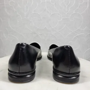 VTG Kenneth Cole Hudson Loafers 7 Black White Two Tone Leather Slip On Flats thumbnail 6