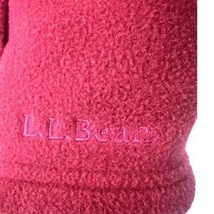 LL Bean Women's XL Red Fleece Full‎ Zip Mock Neck Vest Gorpcore Hiking Utility thumbnail 5