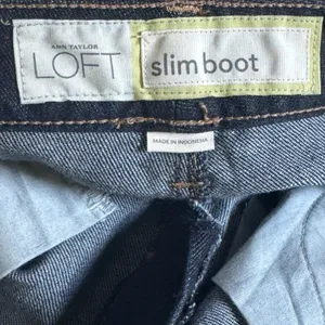 Ann Taylor LOFT‎ Slim Boot Cut Jeans Dark Wash Denim Women's Size 6 thumbnail 9