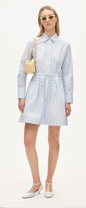 J.Crew Tall Elena mini shirt-dress in cotton poplin thumbnail 1