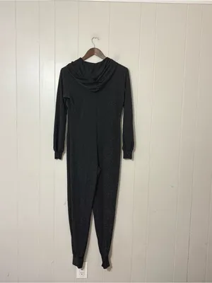Savage X Fenty Sleep & Shine Hooded Jumpsuit Black Glitter Sz S Zip Front Lounge thumbnail 11