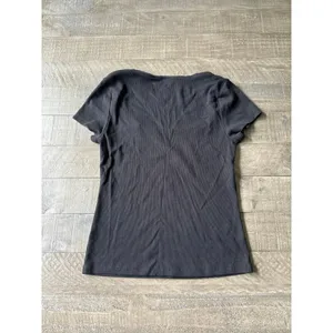 Old Navy Women's‎ Black Square Neck Short Sleeve Tee Size Medium thumbnail 5