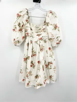 Abercrombie & Fitch Women's Emerson Poplin Puff Sleeve Mini Dress Size‎ ST thumbnail 2