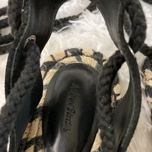 & Other Stories Women Flat Black Lace Up Espadrille Sandals . Size-7 thumbnail 9
