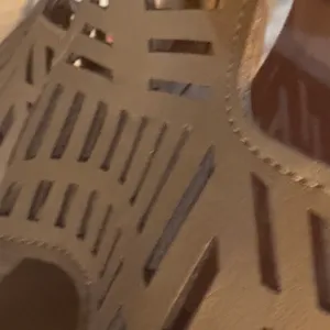 TOP Moda Brown Cutout stacked tan gladiator heels size 9 thumbnail 15