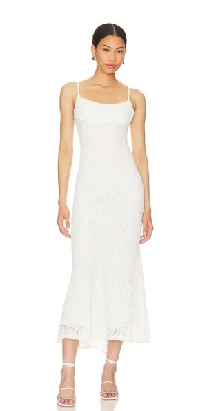 Bardot Kiali Midi Dress in Orchard White Revolve thumbnail 1