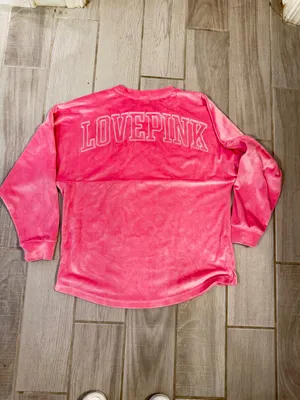 PINK Victoria's Secret Plush Crewneck Sweatshirt in Bright Pink thumbnail 6