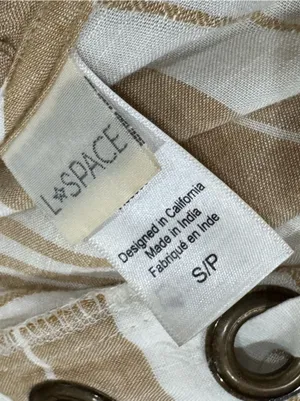 L*Space Striped Lightweight Lace Up Cover Up Women’s Small thumbnail 3