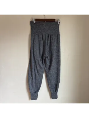 Aerie High Waisted Gray Joggers Lounge Pants Slouchy Cuffed Pockets Size S thumbnail 4