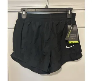 New Nike Women's Black 3” Running Athletic Shorts Inner Briefs Pockets Norts thumbnail 1