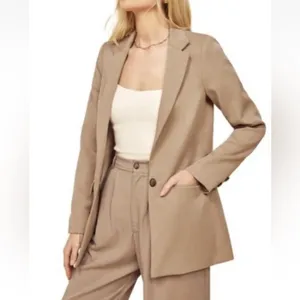 Reformation major blazer khaki tan brown small thumbnail 3