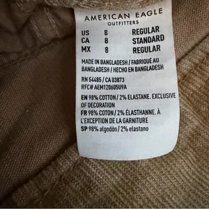 American Eagle Y2K Super Low Rise Corduroy Mini Skirt Womens 8 NWT Tan Stretch thumbnail 9