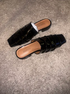New Black Patent square Slip-On Mules for Women size 6 thumbnail 8