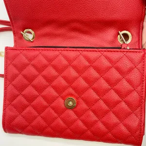 Steve‎ Madden Crossbody Bag Quilted Faux Leather Gold Chain Strap Going Out Chic thumbnail 7