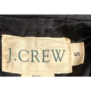 J.Crew Black Nylon Rain Jacket Womens Small Double Breasted Lightweight Coat thumbnail 6