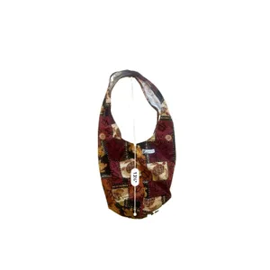Local Design Hawaiian Multicolor Patchwork Hobo Shoulder Bag Embroidered Pockets thumbnail 8