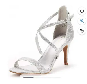 Dream Paris New sparkle silver heels size 9 thumbnail 2