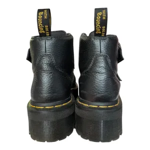 Dr. Martens Denon Flower Buckle Platform Boots Black Size 8 thumbnail 10
