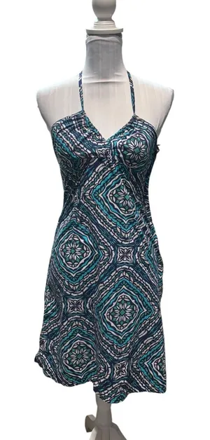 H&M Blue & Green Halter Sundress Size 6 thumbnail 1
