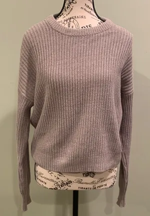 Urban Outfitters Women's Medium Taupe Tan Knit Casual Crewneck Pullover Sweater thumbnail 1