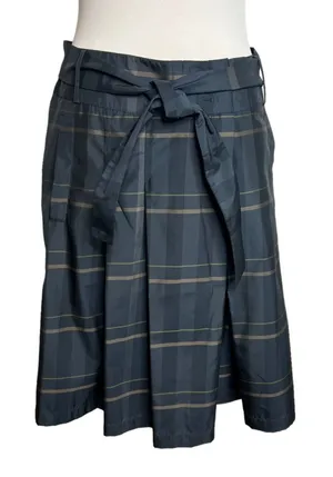 NWOT‎ Weekend Max Mara plaid pleat front a line skirt Sz 8 thumbnail 1