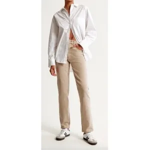 Abercrombie The 90's Straight Curve Love Ultra High Rise Jeans Tan Khaki 14 Long thumbnail 2