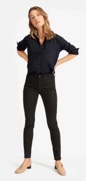 Black Mid Rise Skinny Ankle Jean thumbnail 1
