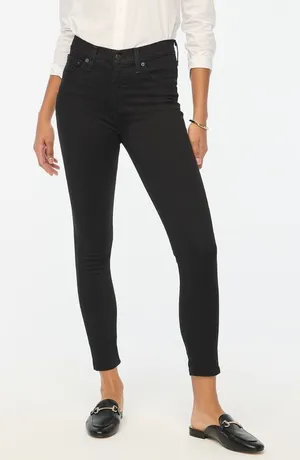 NWT J. Crew 9" Mid-rise Skinny Jeans Signature Stretch Black Womens Size 28 thumbnail 1
