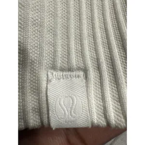 Lululemon‎ Rest Less Pullover Top Womens 8 White Ribbed Thumbholes thumbnail 5