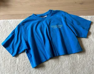 Cropped Basic Tshirt Blue Size 4 thumbnail 1