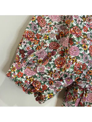 Buddy Love Poppy Puff Sleeve Mini Dress Windsor Women’s Small Pink Floral Ruffle thumbnail 11