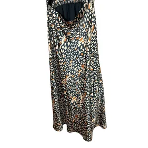Vici Tie Front‎ Cutout Midi Dress Modern Geometric Cheetah Print Size Small thumbnail 3