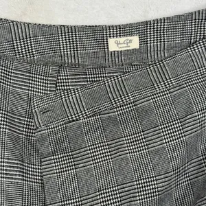 John Galt Glen Plaid Wrap Mini Skirt Black White Buckle MD383 XXS‎ thumbnail 8