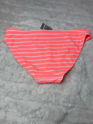 NWT Aerie Striped Coral Bikini Bottom thumbnail 4