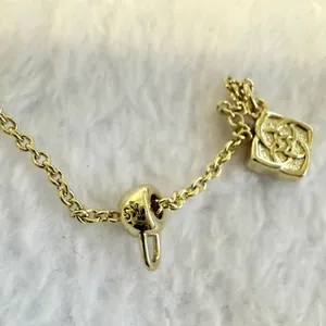 Kendra Scott x Love Shack Fancy Elisa Pink Bloom Floral Bow Necklace thumbnail 10