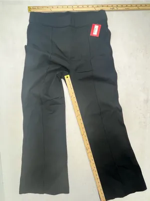 Spanx Perfect Pant Hi-Rise Flare Black Pintuck Work Pants NWT Size XL thumbnail 9