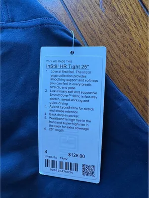 Lululemon Instill High Rise 25” True Navy Size 4 NWT thumbnail 4