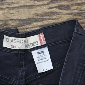 Levi's Womens Y2K Vintage 512 Classic Slim Taper Jeans Black Multi 8 Long thumbnail 6