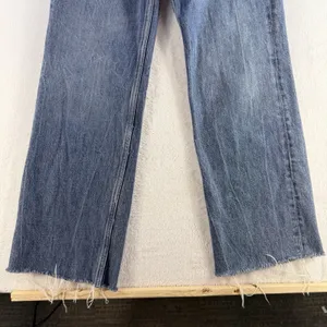 Zara‎ Sz 0 Jeans Wide Leg Raw Hem High Waisted Rise Light Wash Women's Baggy thumbnail 4